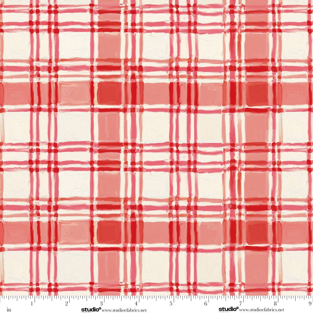 Holly Woods - Painted Plaid, Coral - E-9241-83
