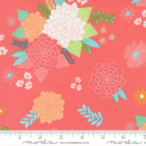 Honeyed Horizon - Bursting Blooms, Sunset Pink - 47010 22