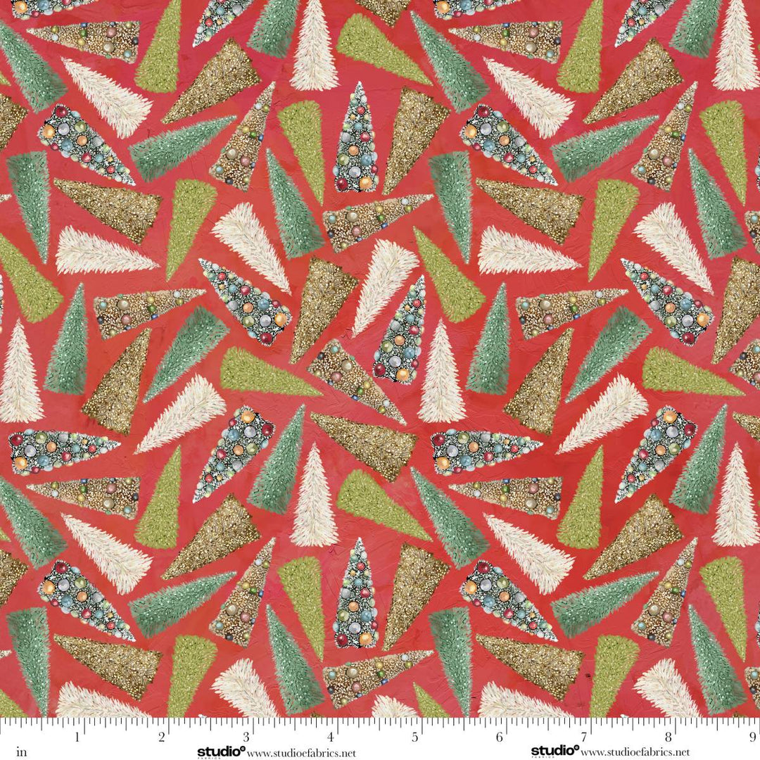 Holly Woods - Bottlebrush Tree Toss, Coral - E-9246-83