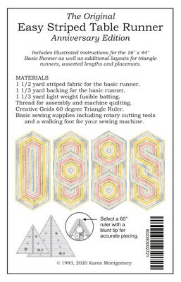 Easy Striped Table Runner Pattern