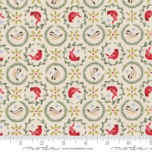 When Snow Falls - Tiny Birds in Wreaths, Snowy White - 56173 11