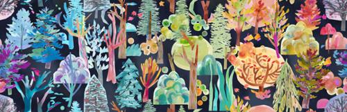 Northern Brights - Forest Seasons Landscape, Night Sky - 21853 14