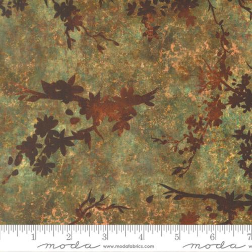 Tranquil Patina - Zen Blossom Landscape and Nature Cherry Blossoms, Bronze - 48111 13