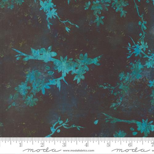 Tranquil Patina - Zen Blossom Landscape and Nature Cherry Blossoms, Midnight - 48111 16