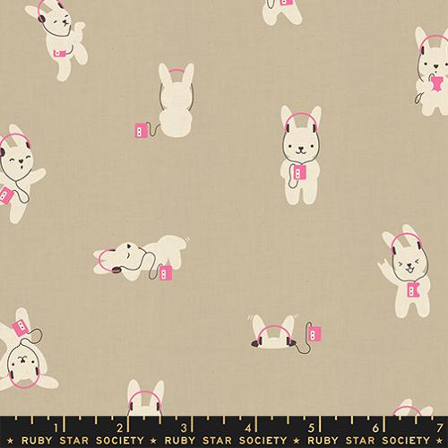 Lofi Linens - Rabbeats, Khaki - RS1129 15CL