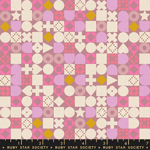 Lofi Linens - Blocked, Lilac - RS1134 19CL