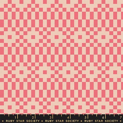 Lofi Linens - Bitmapped, Neon Coral - RS1136 17CL