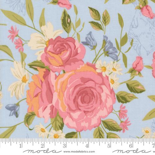 My Secret Garden - Grandmas Rose Garden Florals, Sky - 20980 20
