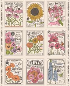Panel 566 - My Secret Garden - Vintage Seed Packet