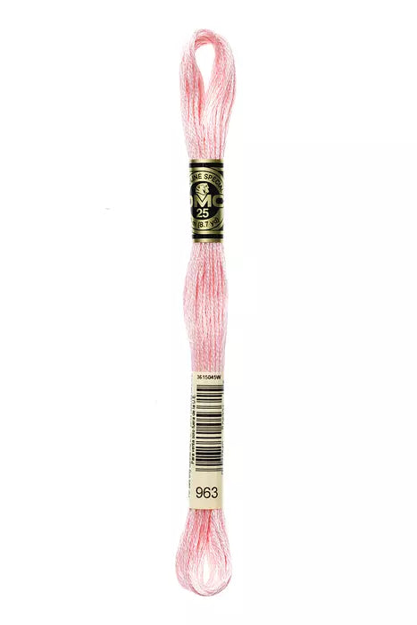 DMC 6 Strand Embroidery Floss - 963 Candy Pink