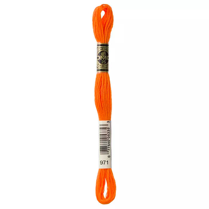 DMC 6 Strand Embroidery Floss - 970 Neon Orange