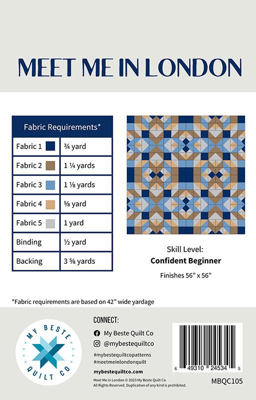 Meet Me in London - Quilt Pattern