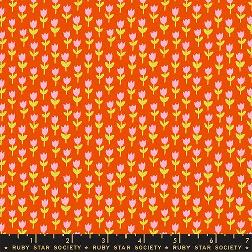 1 800 Calico - Tulips 30's and Retro, Warm Red - RS4169 13