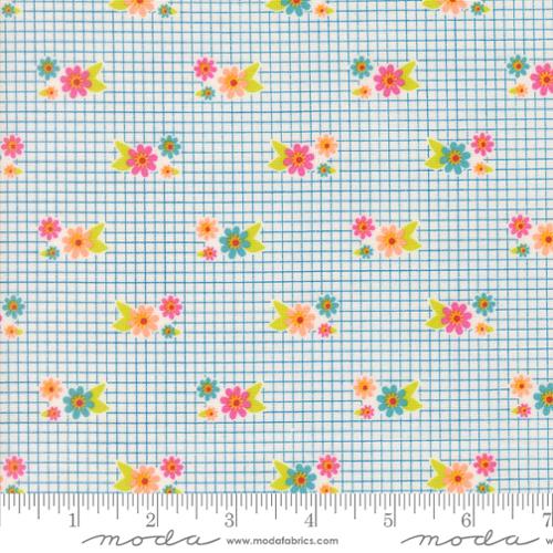 Makers Delight - Tiny Floral Grid, Breeze - 28102 24