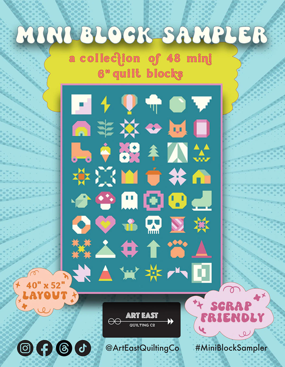Mini Block Sampler - a collection of 48 mini 6" quilt blocks
