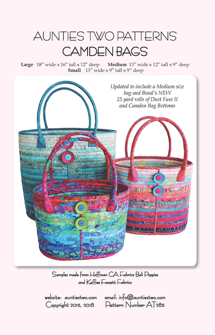 Camden Bag Pattern - Multiple Sizes