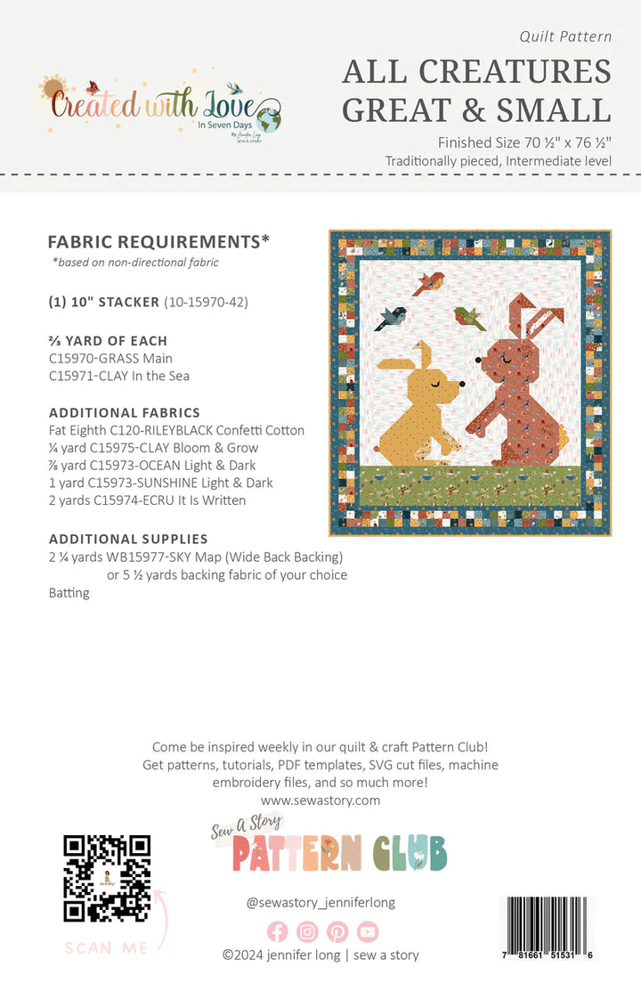All Creatures Great & Small  - Quilt Pattern