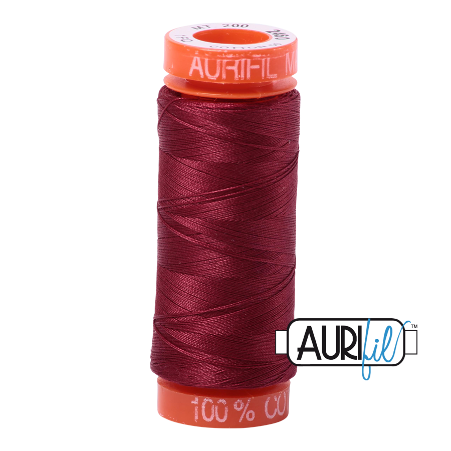 #2460 Dark Carmine Red Aurifil Cotton Thread