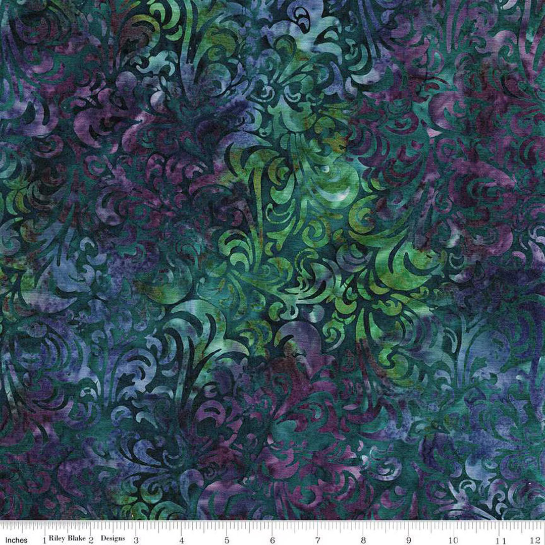 Batiks Basics Twirl & Swirl - Peacock - BT21900-306 - Expressions Batiks