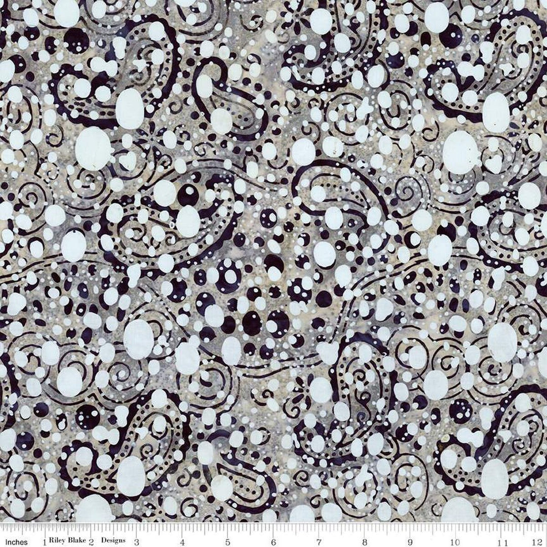 Batiks Splatter - Pebble Pastiche, Grey - BT23395-164 - Expressions Batiks