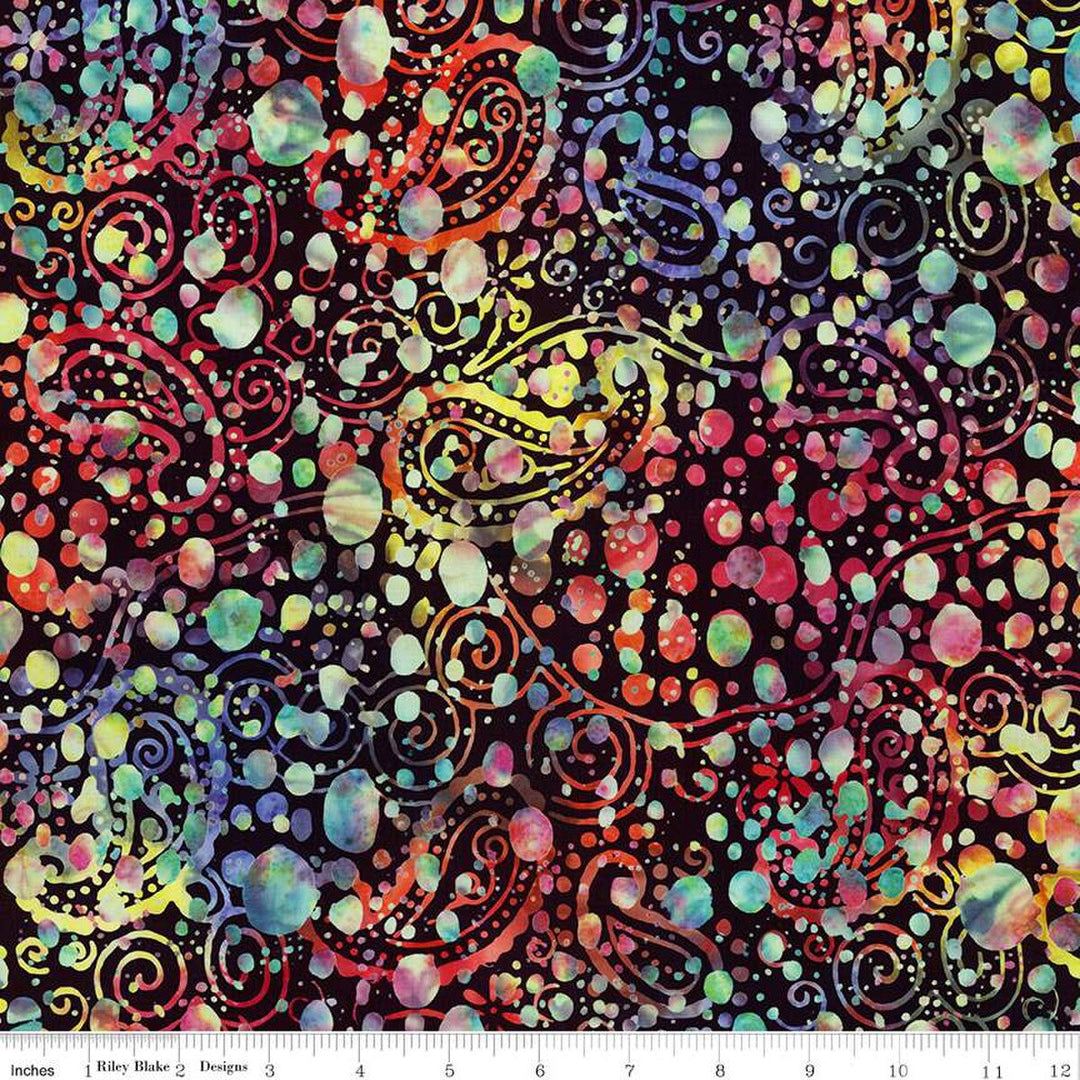 Batiks Splatter - Tie Dye, Rainbow - BT23395-169 - Expressions Batiks