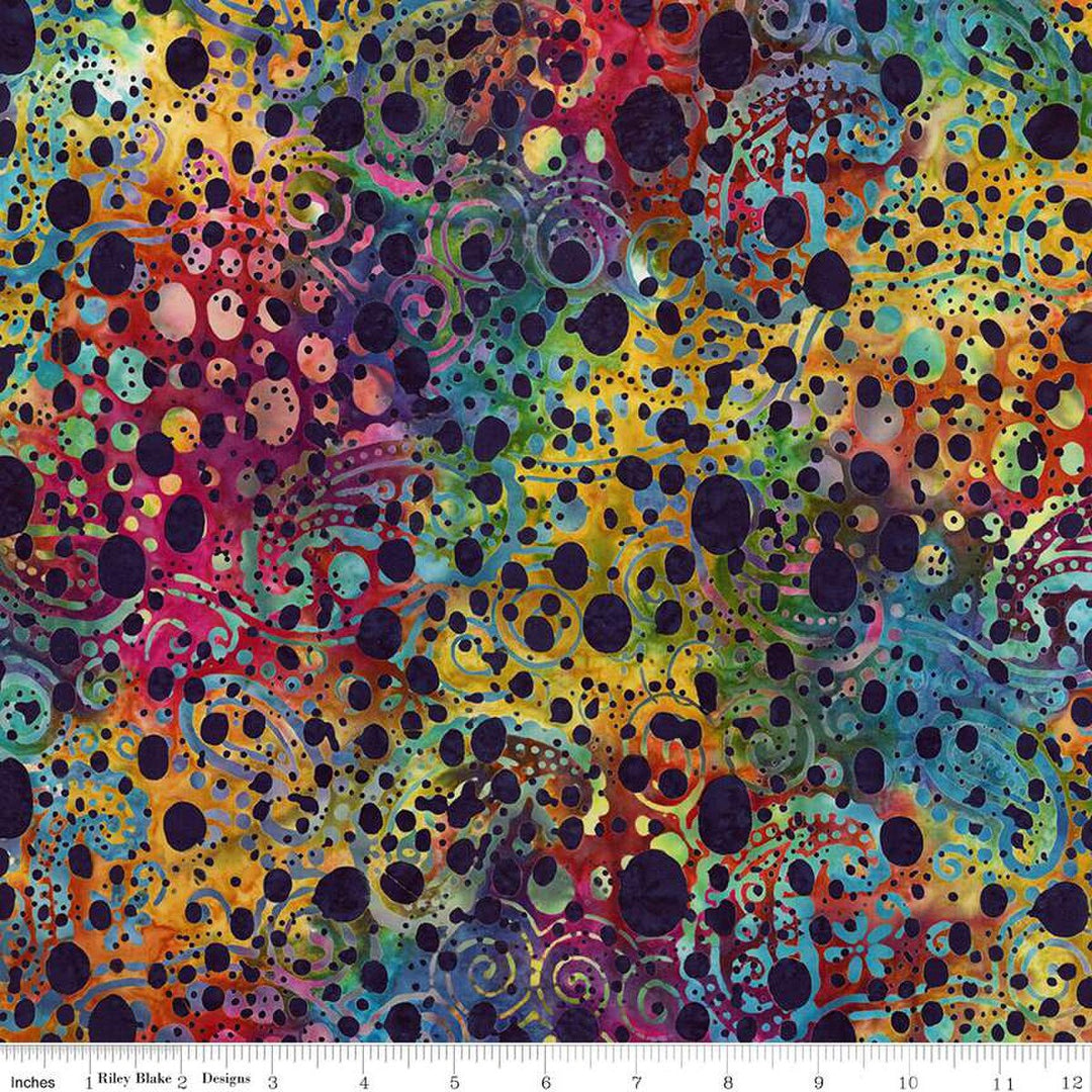 Batiks Splatter - Bright Future, Rainbow - BT23395-269 - Expressions Batiks