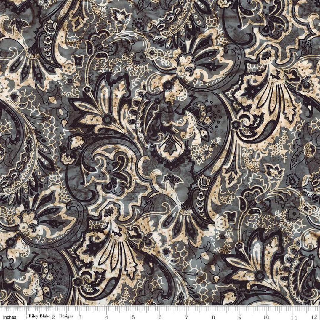 Express Yourself! Bandana - Pebble Pastiche, Grey  - BT23425-164 - Expressions Batiks