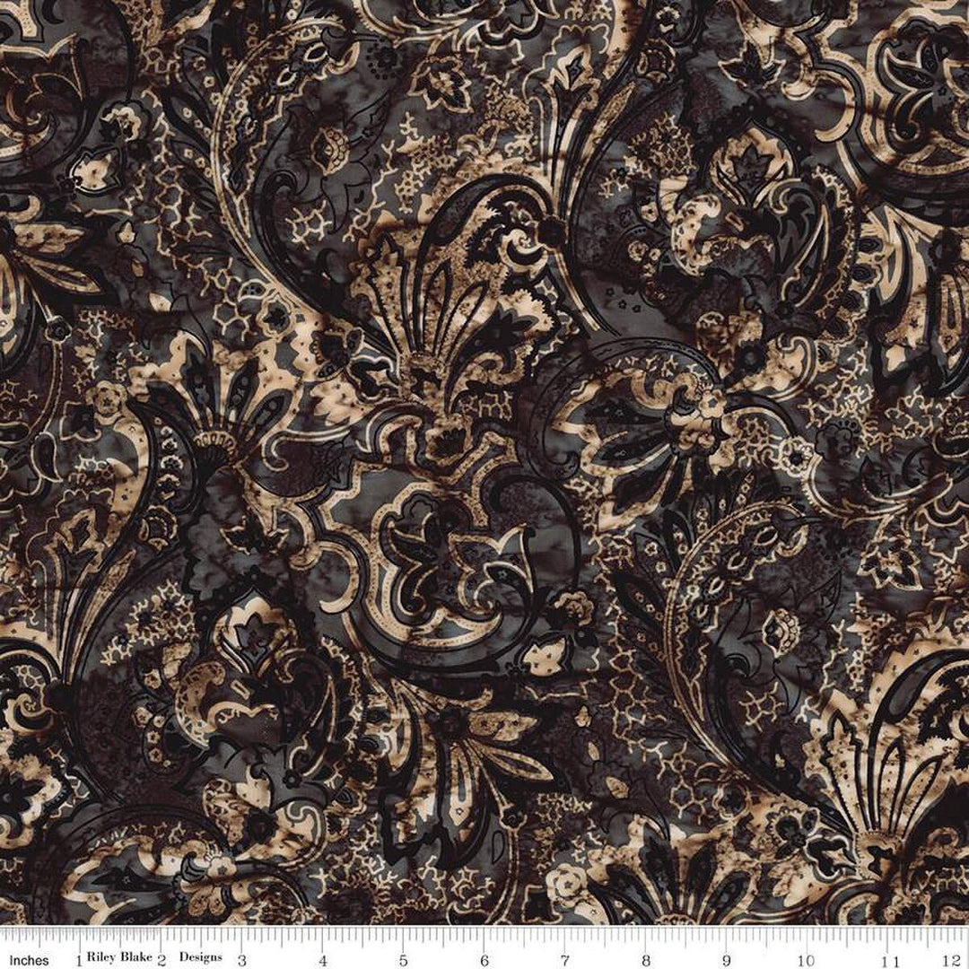 Express Yourself! Bandana - Stormy Sea, Grey  - BT23425-166 - Expressions Batiks