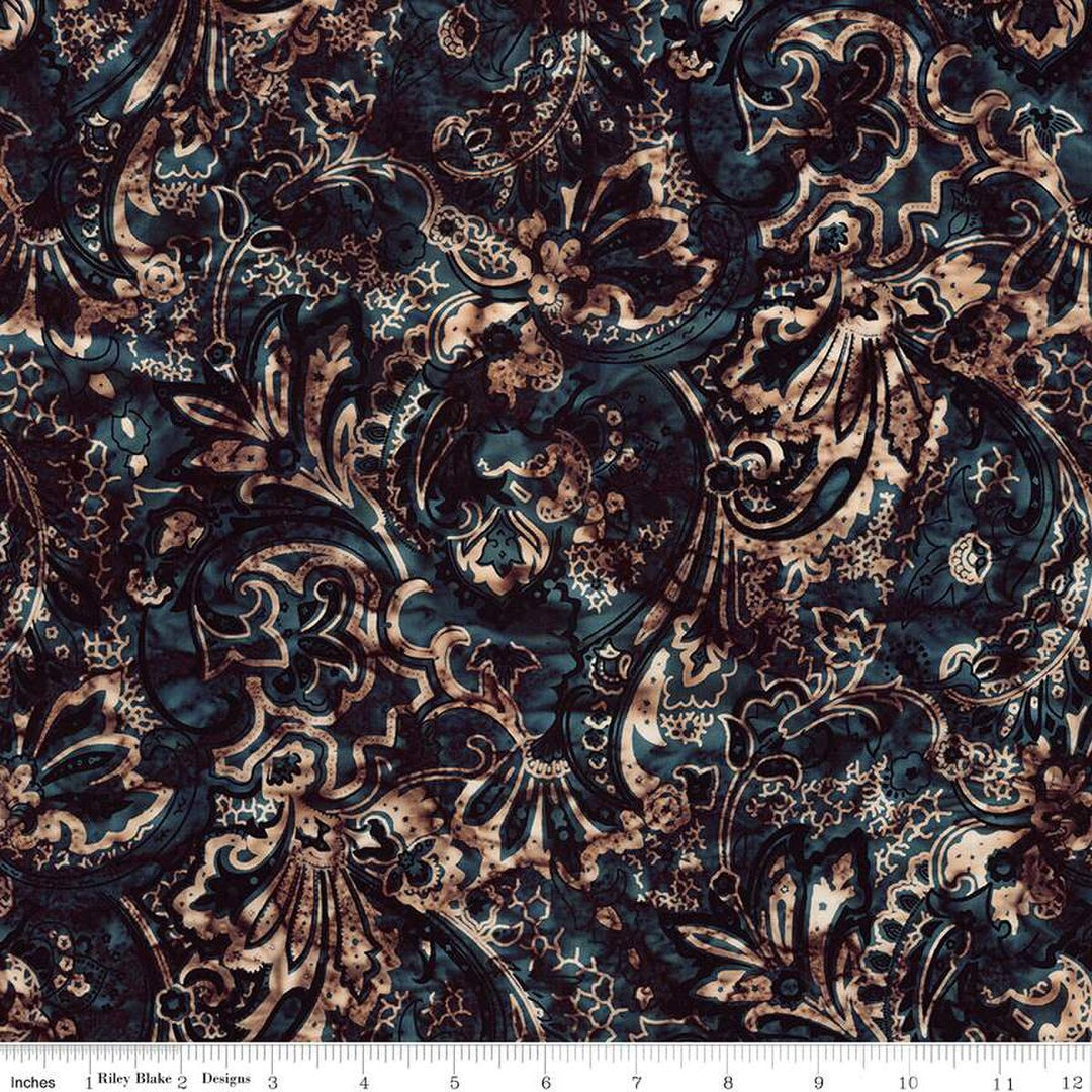 Express Yourself! Bandana - Moody Blues, Blue - BT23425-309 - Expressions Batiks