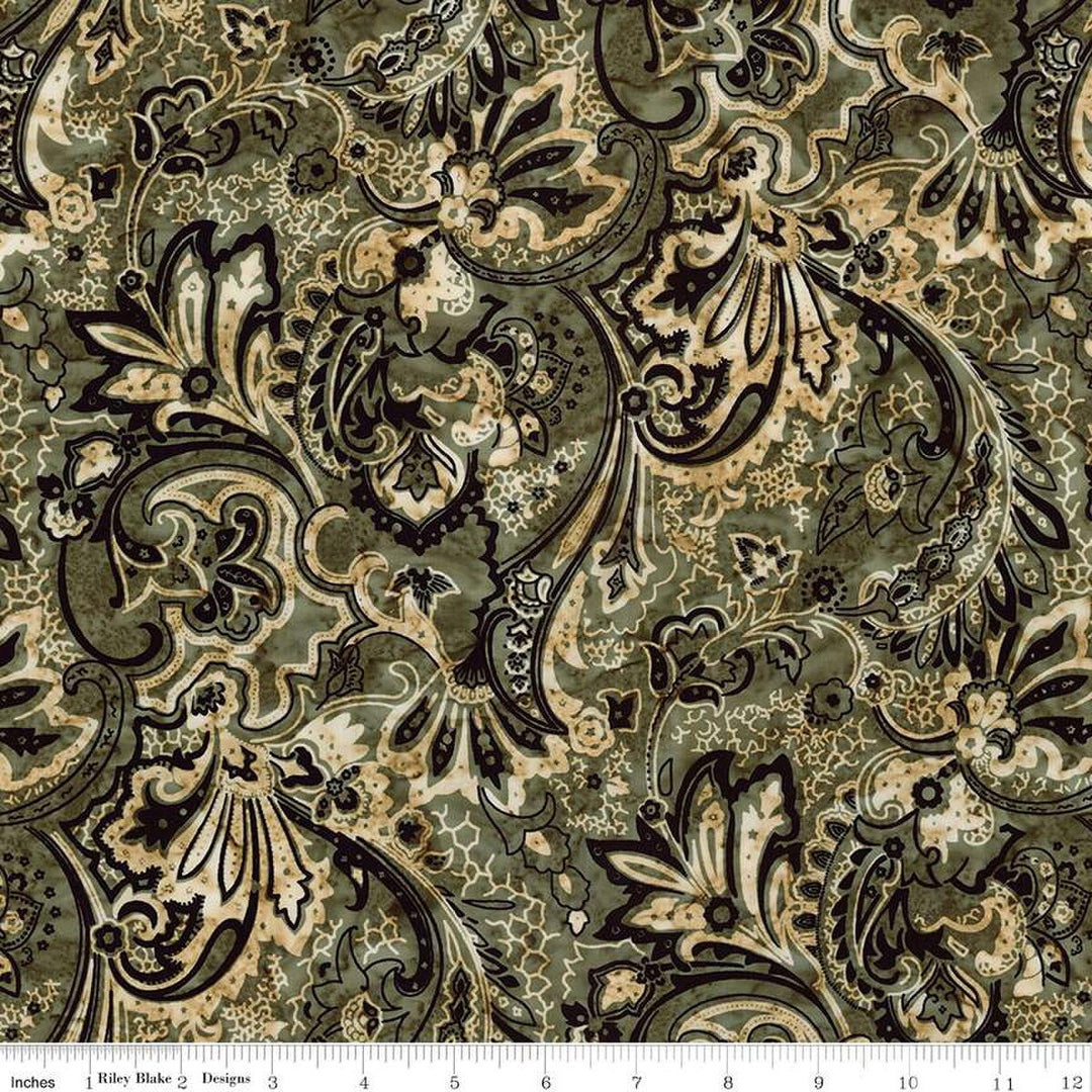 Express Yourself! Bandana - Thyme, Green - BT23425-324 - Expressions Batiks