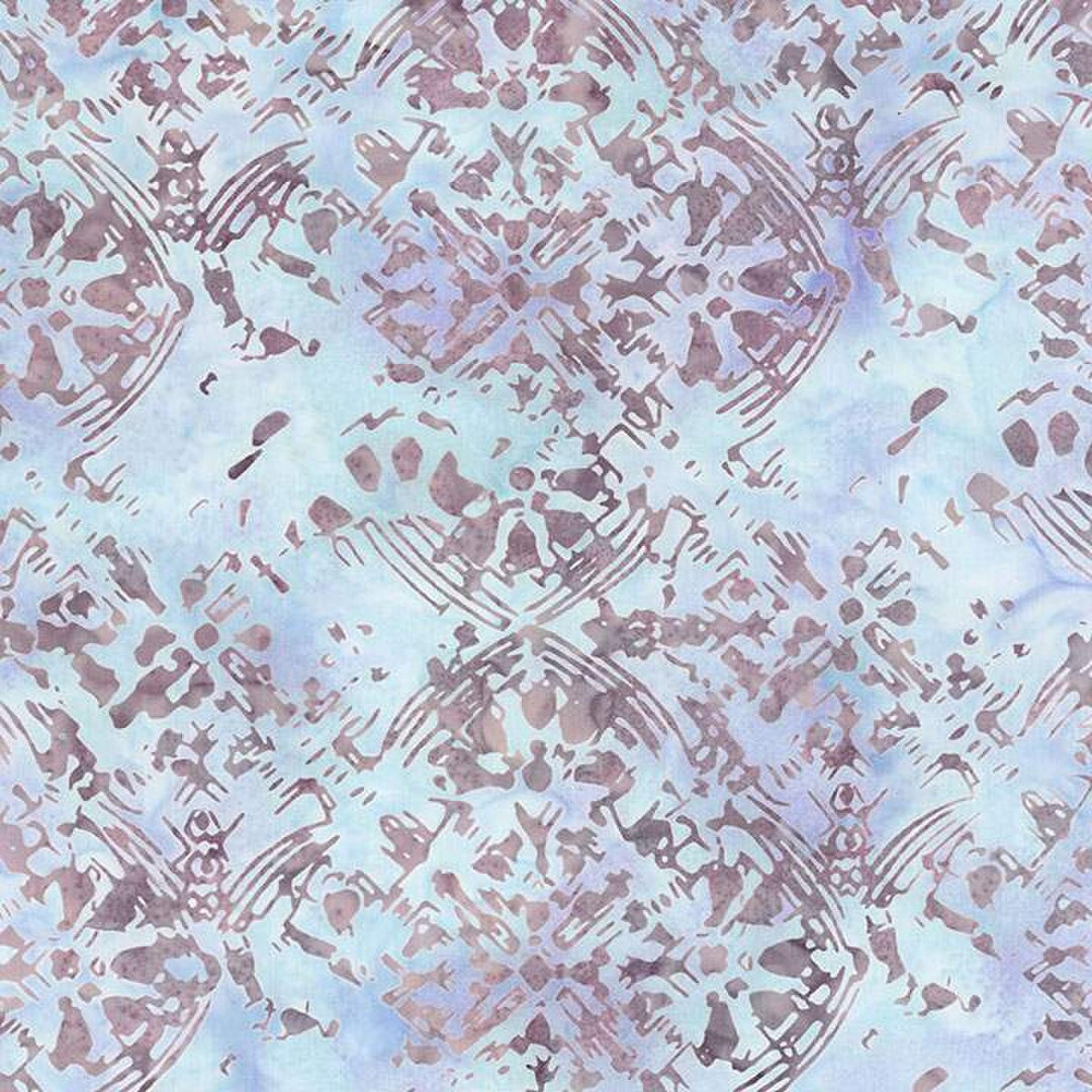 Expressions Batiks - Floral Grid, Wisteria Skye - BT23464-181