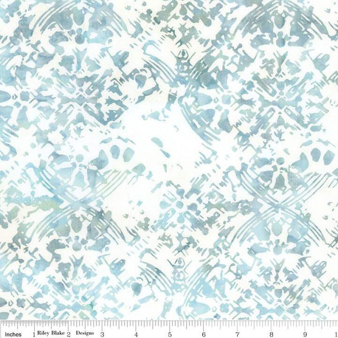 Expressions Batiks - Floral Grid, Winter Mint - BT23464-280