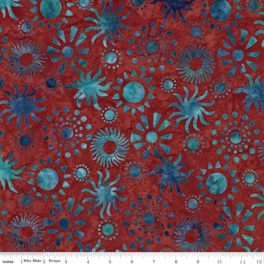 Places You'll Go Western Reflection - Bronze Sea, Maroon - BT23504-145 - Expressions Batiks