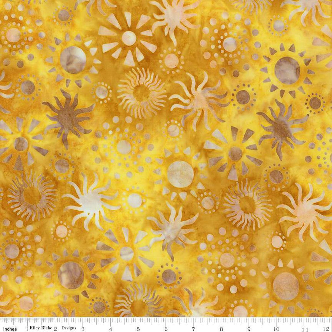 Places You'll Go Western Reflection - Sunshine, Yellow - BT23504-255 - Expressions Batiks