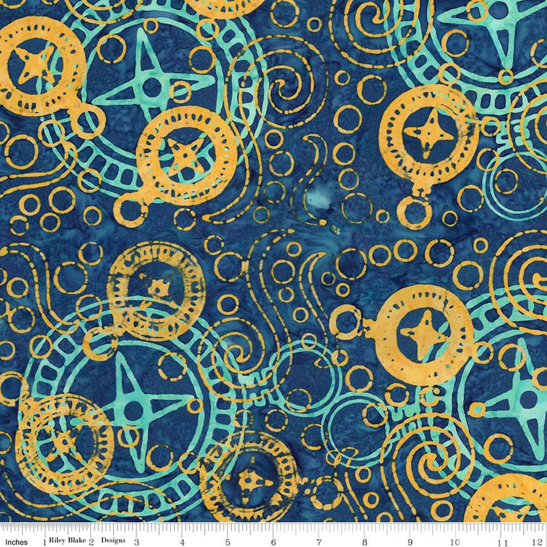 Sunken Treasure - Denim Dunes - BT23710-706 - Expressions Batiks