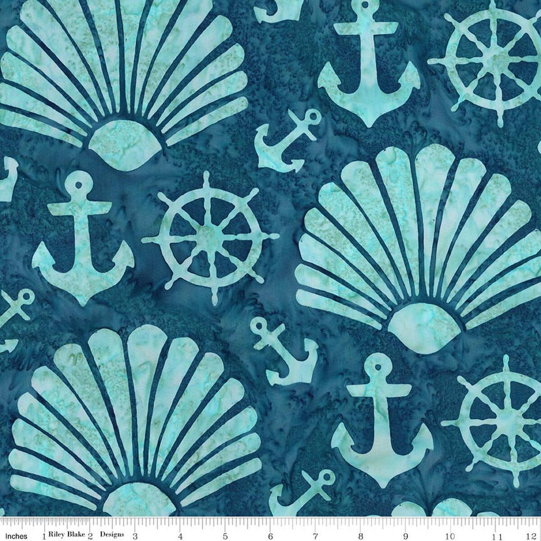 Sunken Treasure - Azure - BT23713-296 - Expressions Batiks