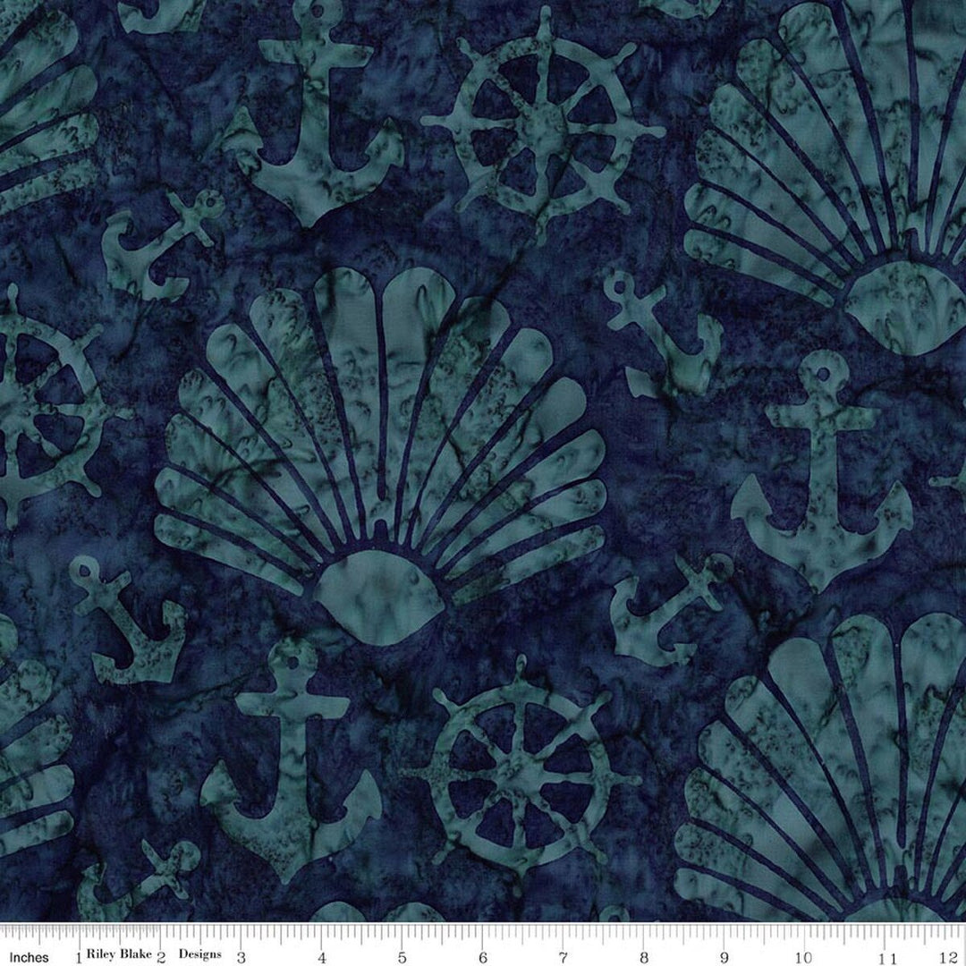 Sunken Treasure - Denim Bijou - BT23713-305 - Expressions Batiks