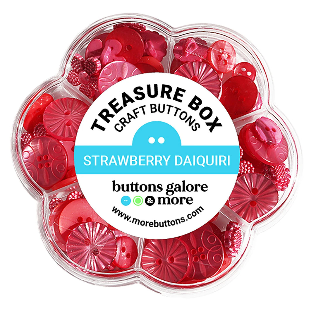 Treasure Box Buttons - Strawberry Daiquiri