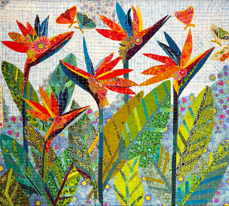 Bird of Paradise Collage Pattern
