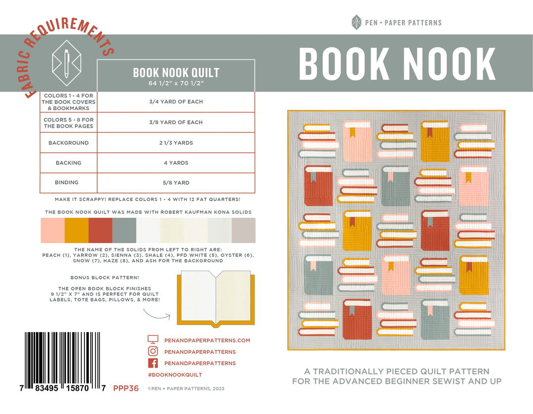 Book Nook - Quilt Pattern