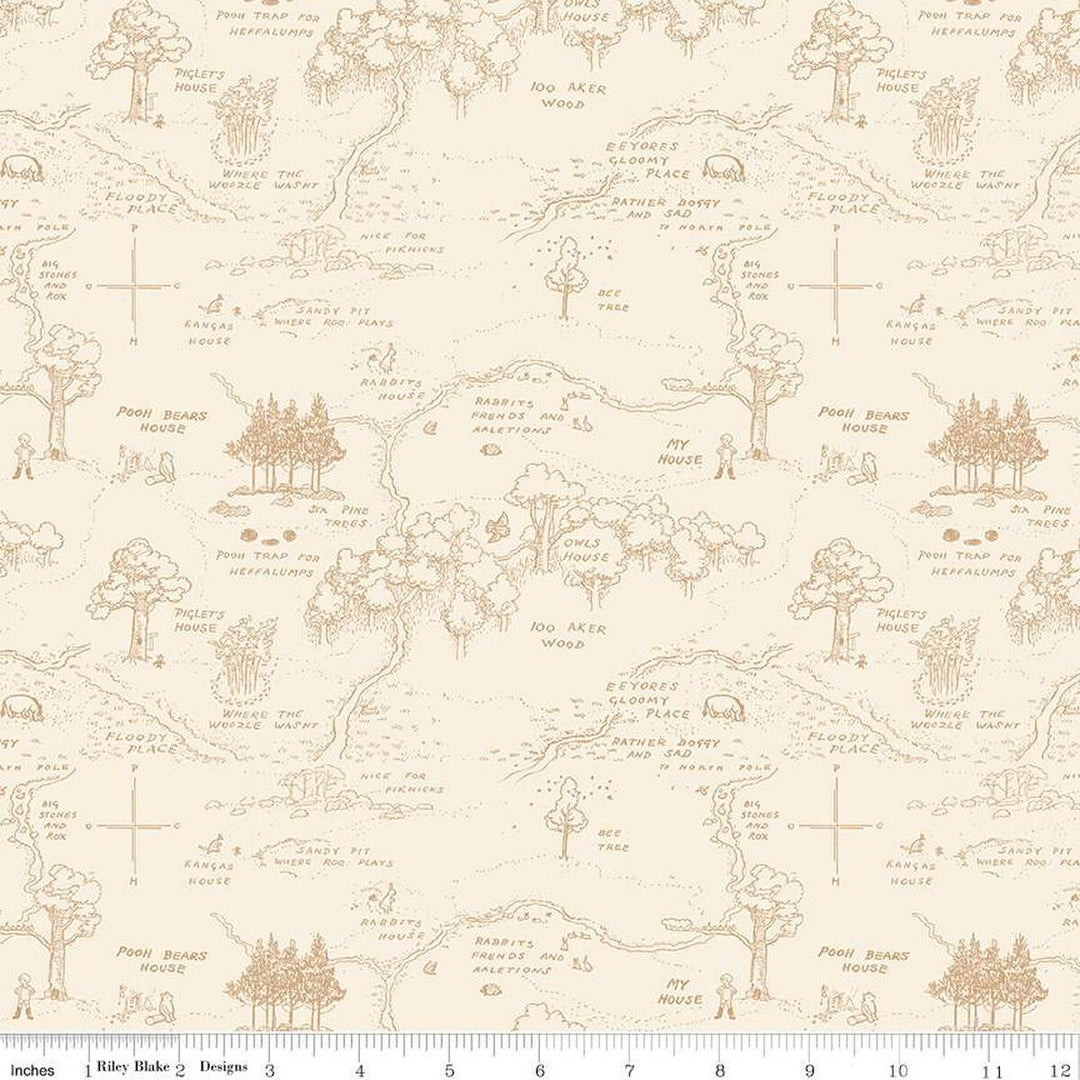 Winnie the Pooh - Map, Cream - C17001-CREAM