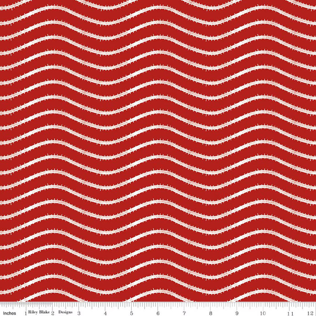Gingerbread - Icing, Stripe Red - C17854-RED