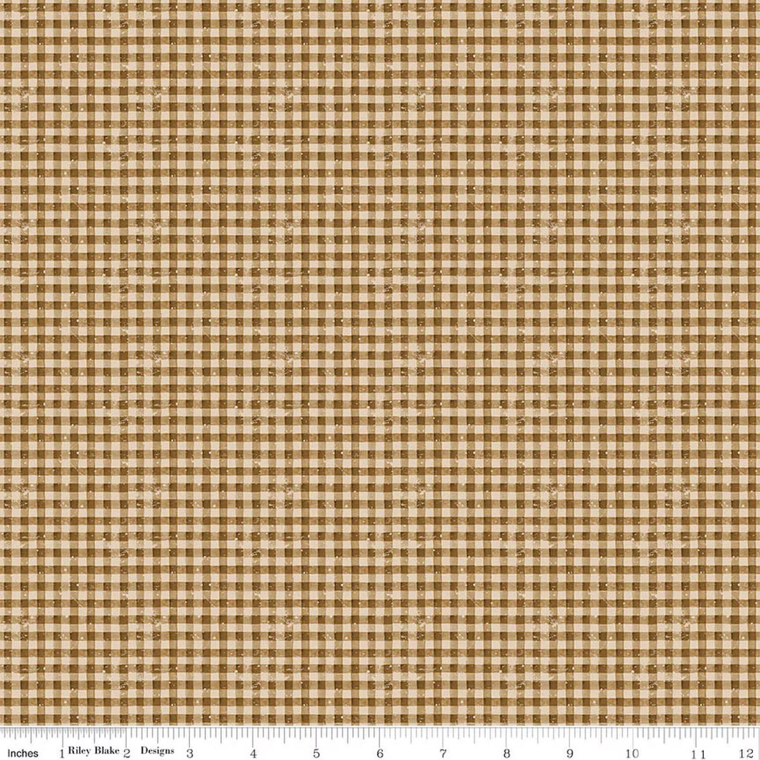 Gingerbread - Sugary Gingham, Gingersnap - C17856-GINGERSNAP