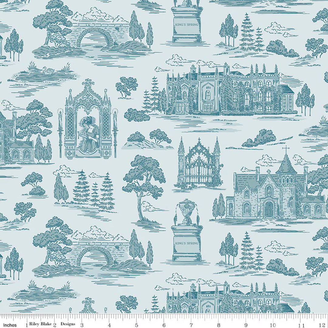 Northanger Abbey - Abbey, Blue - C17894-BLUE