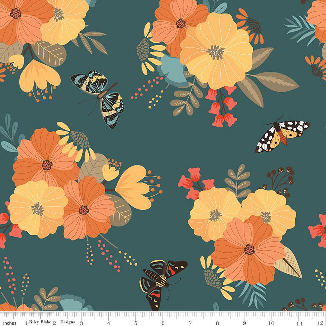 Secret Garden - Main, Teal - C18040-Teal