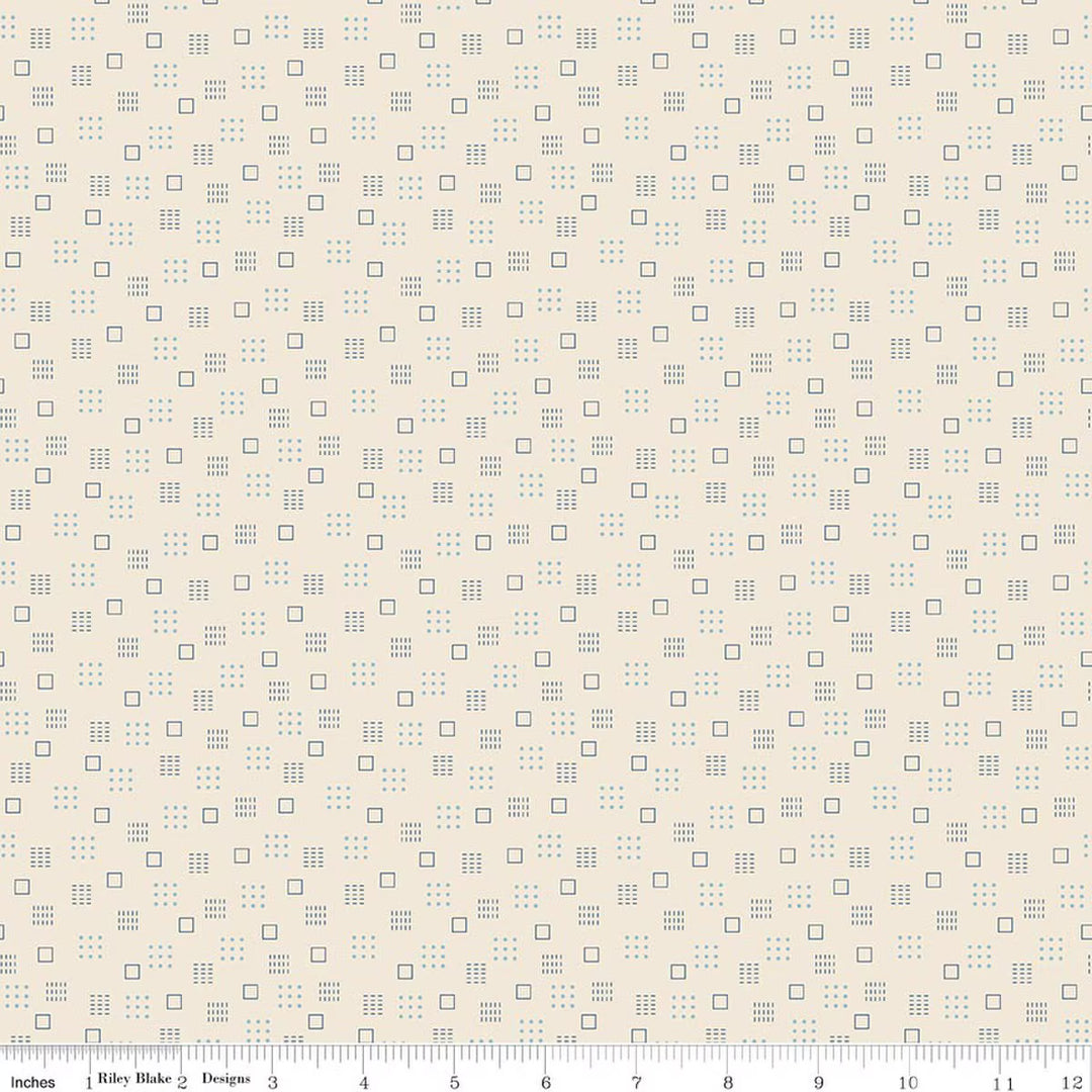 Denim & Daisy - Squares, Denim - C18149-Denim