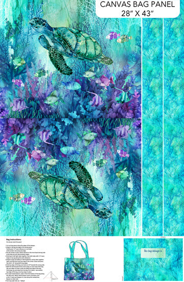 Panel 515 - Turquoise Turtle Bag