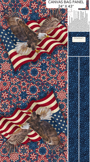Panel 499 - Stars and Stripes Eagle Tote Bag