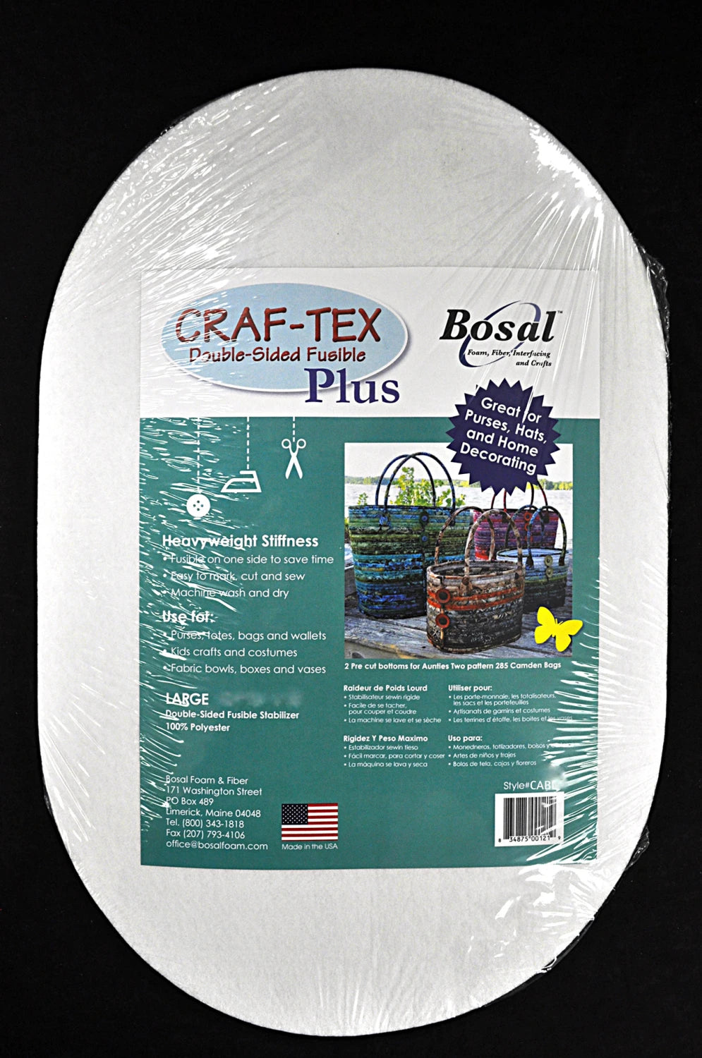 Craf-Tex Double Sided Camden Bag Large - 2pk