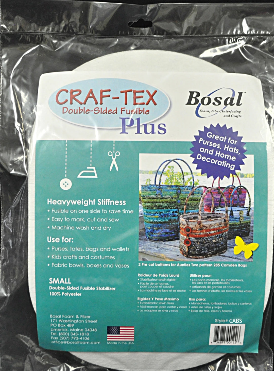 Craf-Tex Double Sided Camden Bag Small - 2pk